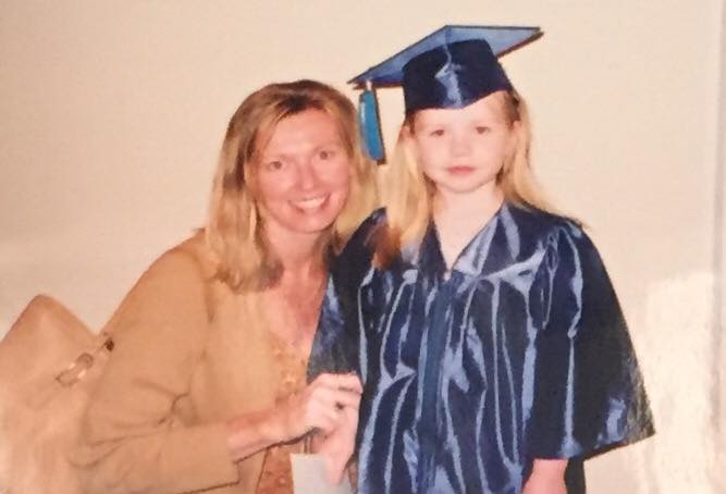 me at my preschool graduation with my mom