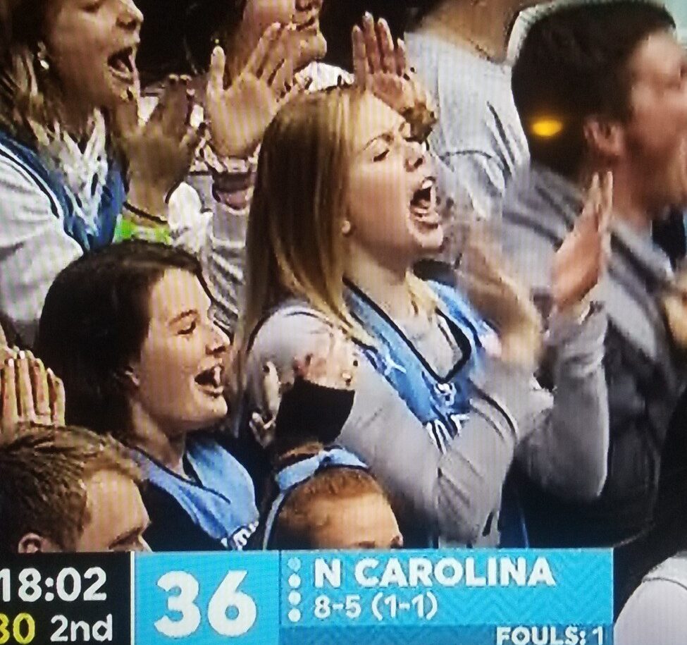 UNC Basketball Student Section on TV